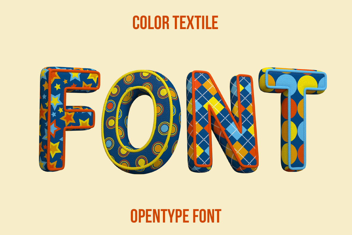 Cover of the Color Textile alphabet Made By Handmadefont.com