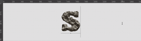Photoshop Animation Of The Rock Font. Stone OpenType Typeface Made By Handmade Font