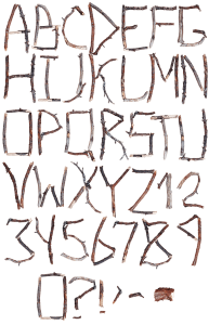 Branch wood Font