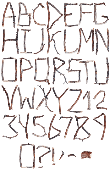 Branch wood Font