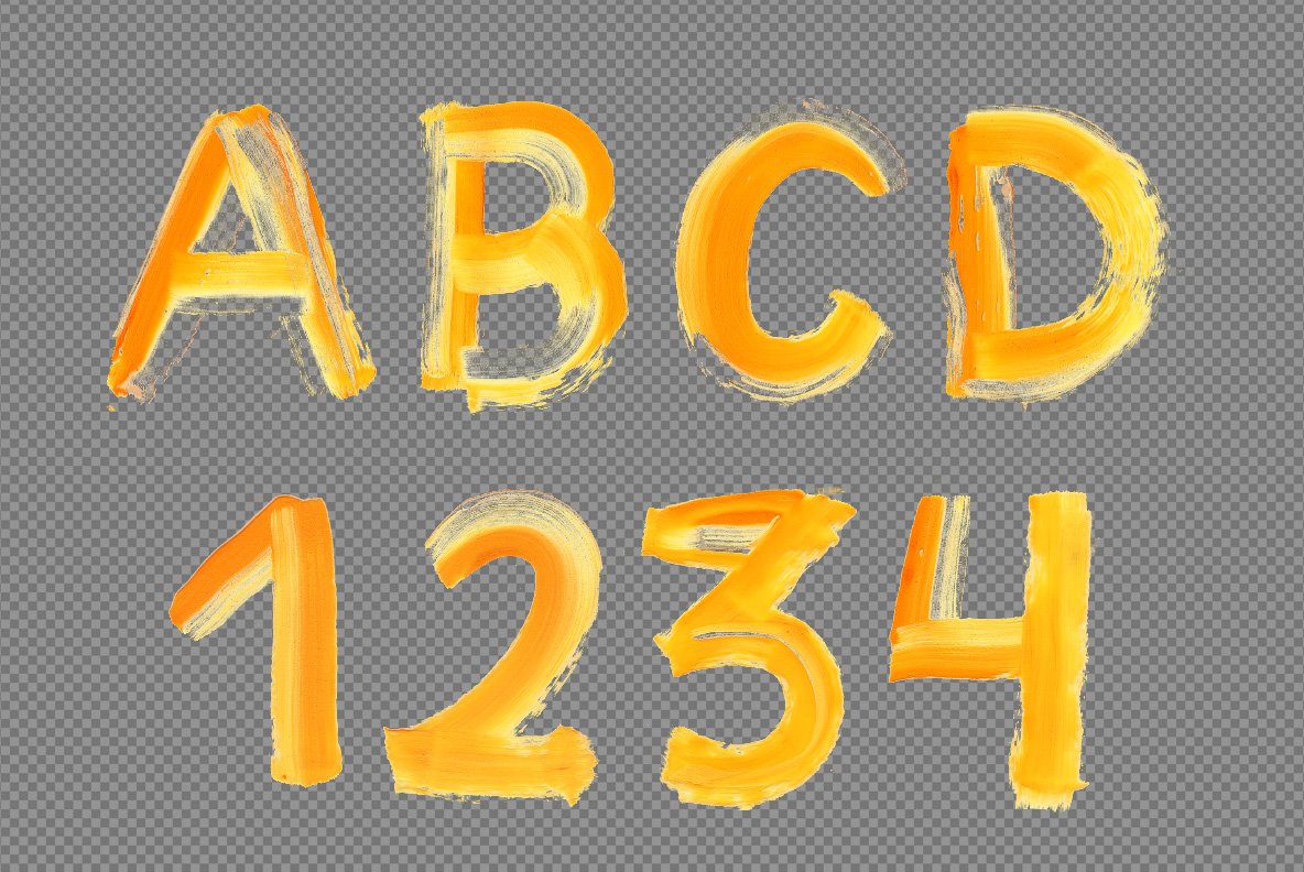 Photoshop test of the Brush Paint Alphabet Made By Handmadefont.com