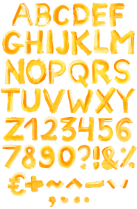 Brushpaint yellow Font