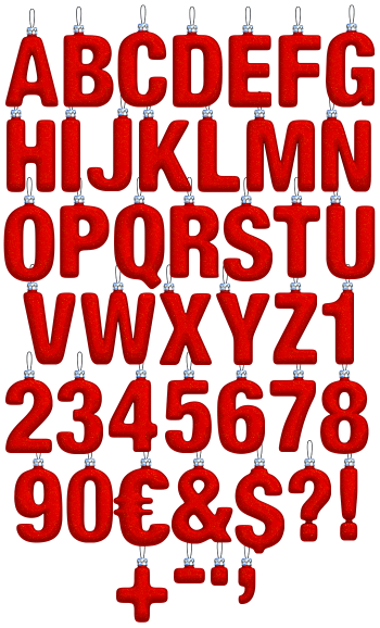 Christmas Ball red Font