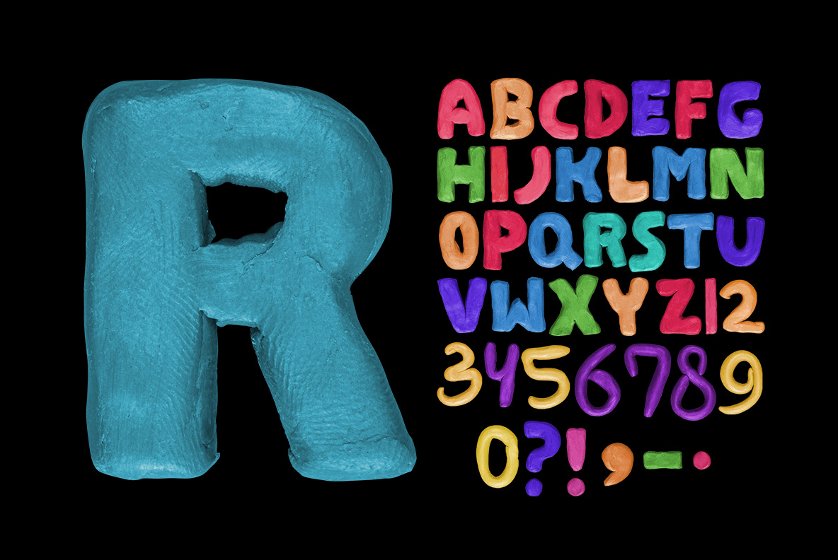 Happy Plasticine OpenType Alphabet Made By Handmadefont.com