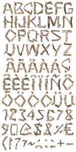 Dry Twigs wood Font