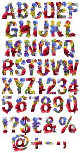 Flowers Wacomka bright Font