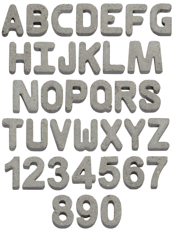 Gray Concrete rock Font