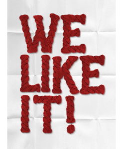 Knitted Font like it