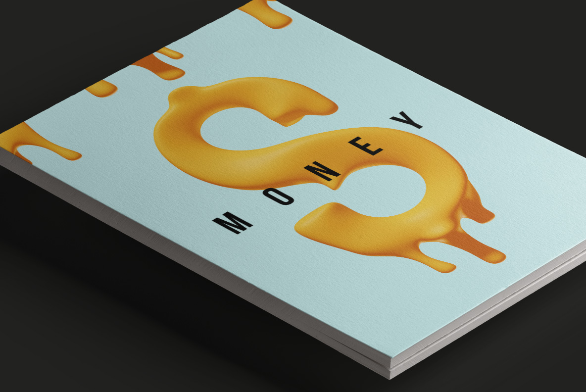 Melting Font OpenType Typeface SVG. Magazine cover