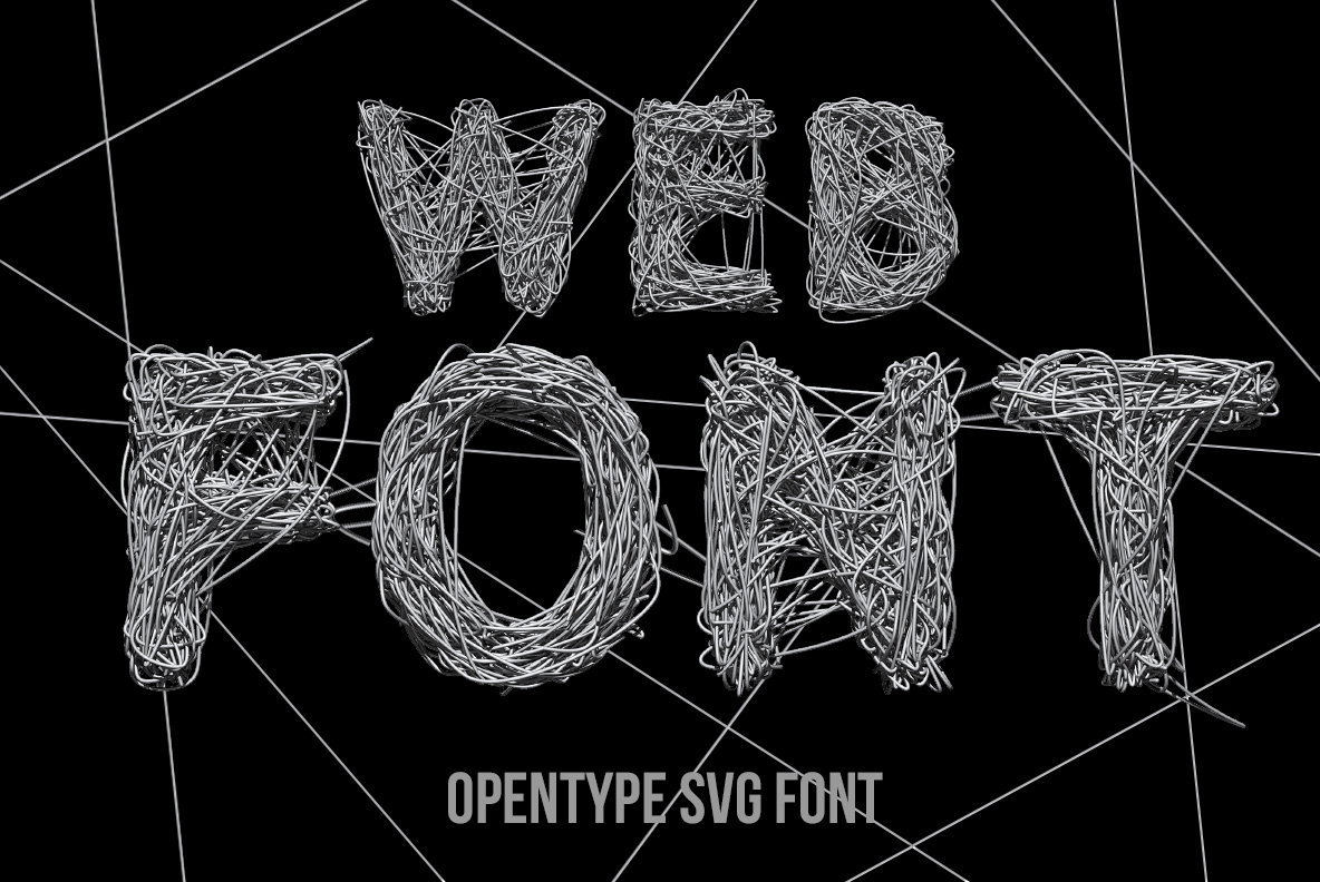 Metallic Web Font OpenType Typeface SVG