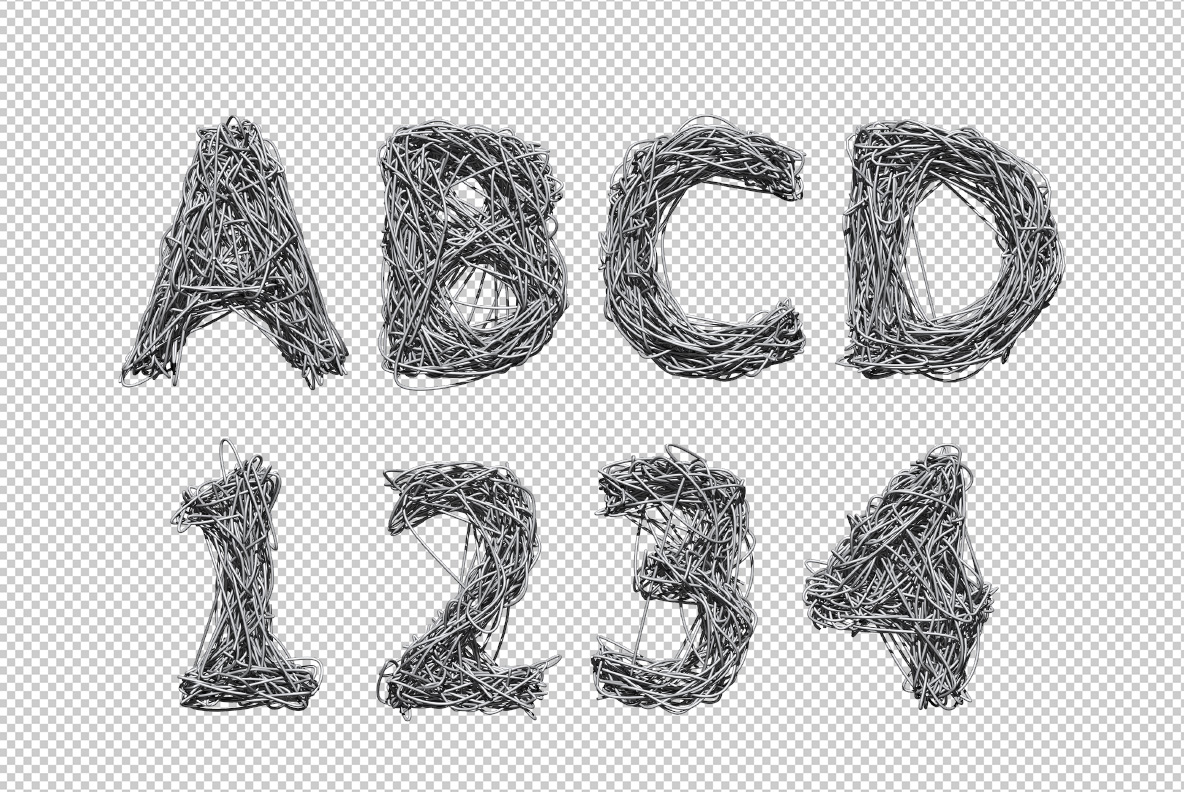 Metallic Web Font OpenType Typeface SVG. Photoshop test
