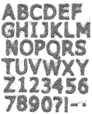 Metallic Web silver Font