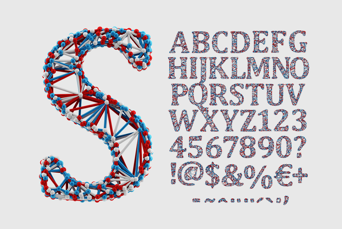 DNA Alphabet Made By Handmadefont.com