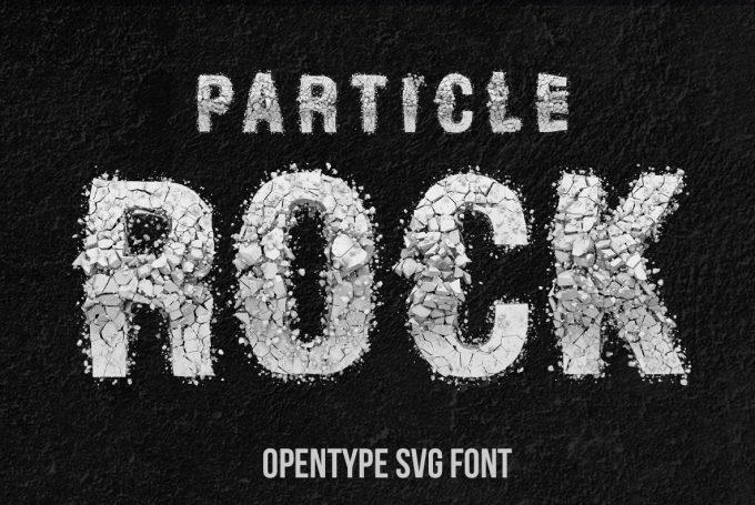 Particle Lettering Particle Rock Font. OpenType-SVG Typeface | Handmadefont.com