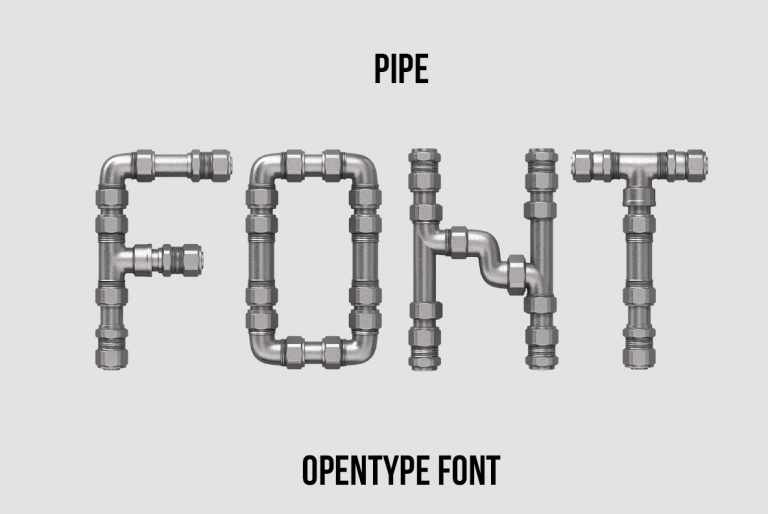 Pipe Font Plumbing OpenType Typeface