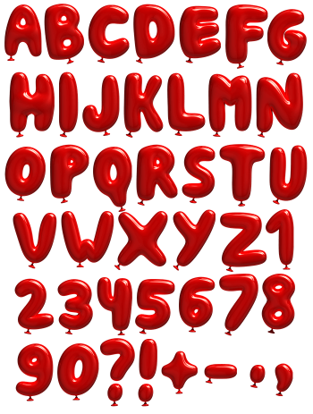 Red Balloons funny Font