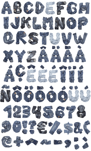 Retro Jeans material Font