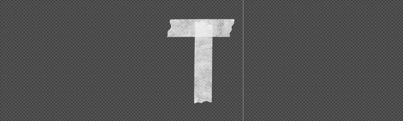 Tape White Font animated preview Animated preview of the Tape White Font showing taped letters appearing one after another