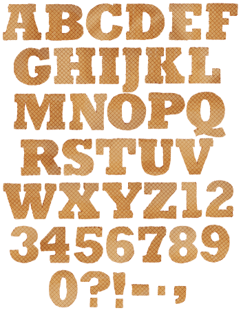 Waffles food Font