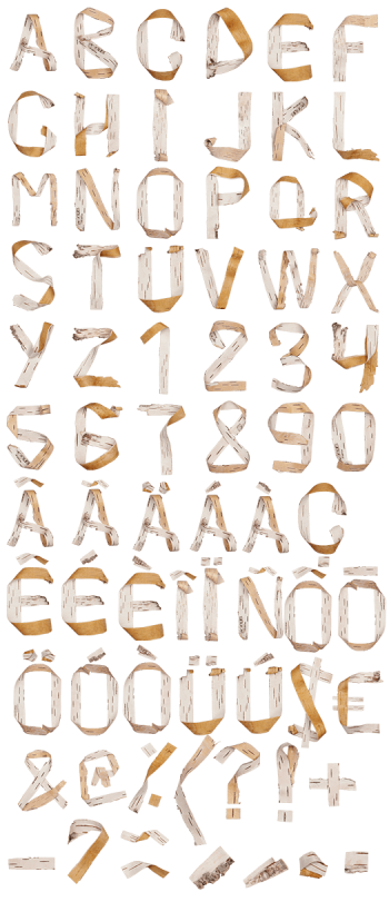 Birch Bark nature Font