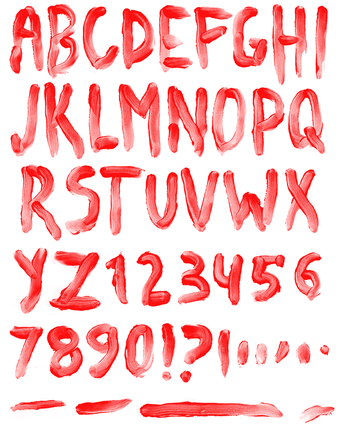 Blood red Font
