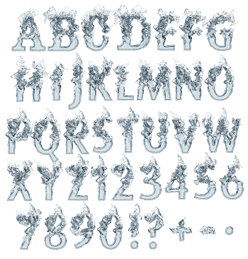 Clear Water white Font