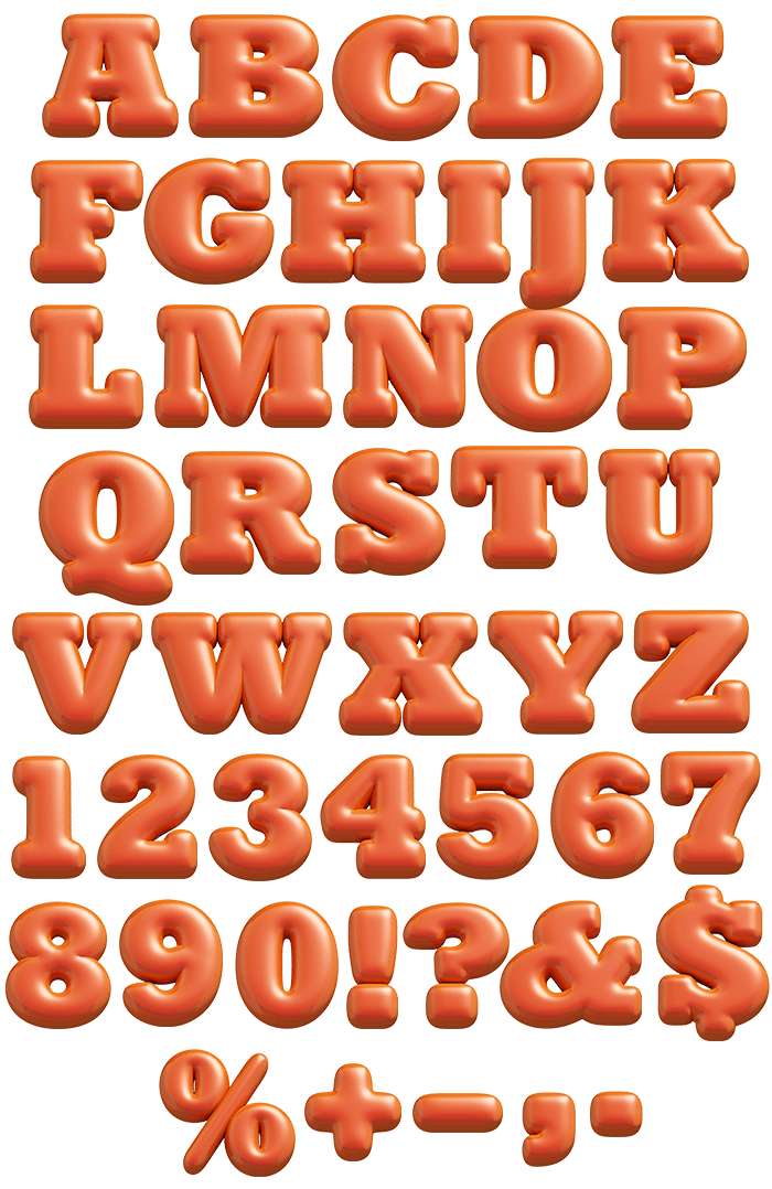 Plump orange Font