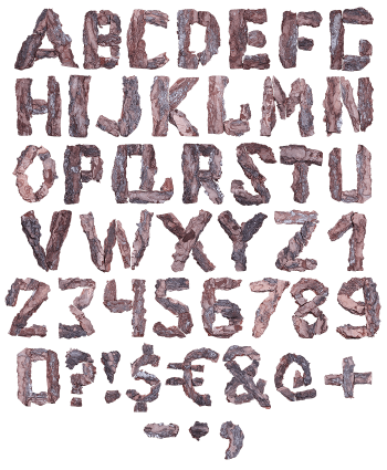 Bark nature Font