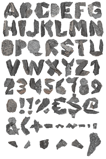 Black Granite mineral Font