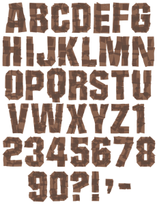 Brown Tape handmade Font