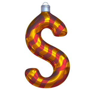 Christmas Ball Yellow Font