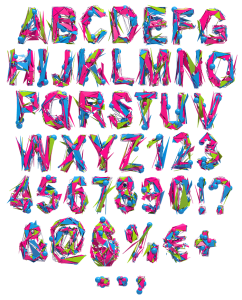 Color Boom handmade Font