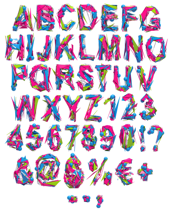 Color Boom handmade Font