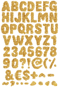 Corn Flakes yellow Font