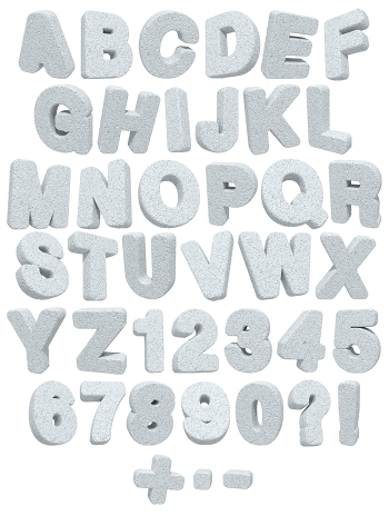 Foam Plastic white Font