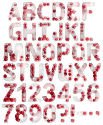 Ice Cranberry fruit Font
