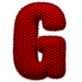 Knitted Red Font
