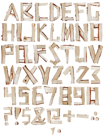 Log wood Font