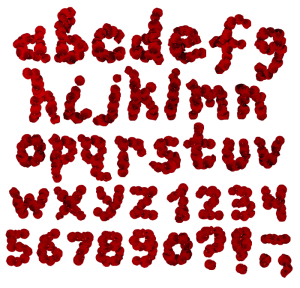 Rose Red flower Font