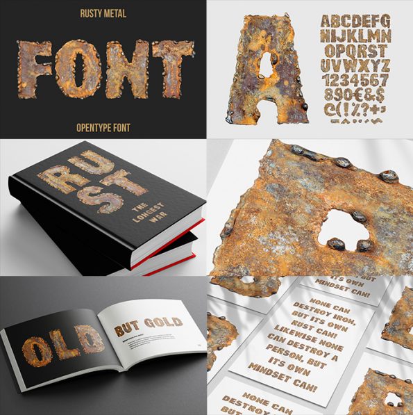 Rusty Metal Alphabet Made By Handmadefont.com