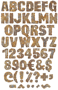 Rusty Metal iron Font