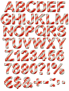 Santa stripes Font