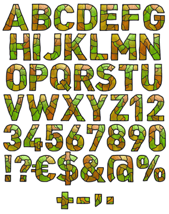 Stained Glass handmade Font