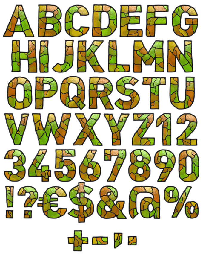 Stained Glass Alphabet Letters