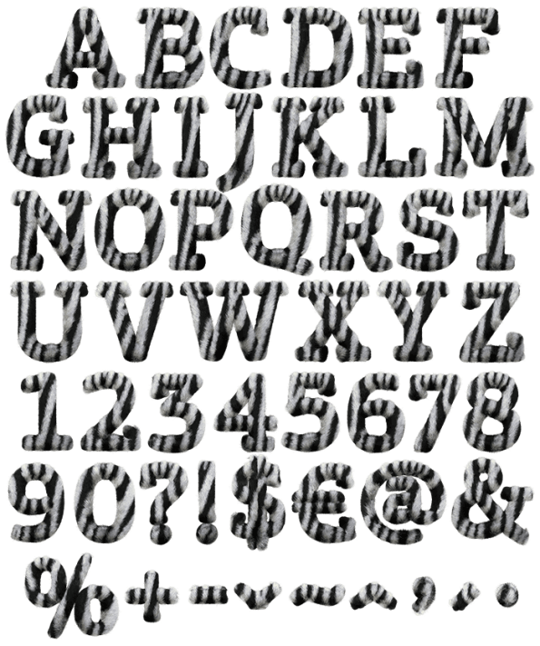 Zebra Font - Handmadefont