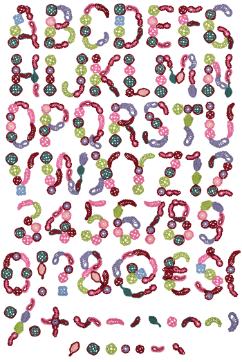 Decorate Knitting fashion font