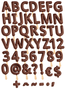 Ice Cream Stick food Font