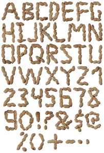 Peanuts food font