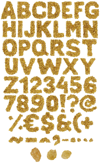 Raisins food font
