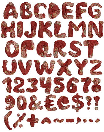 Red Shawl handmade font